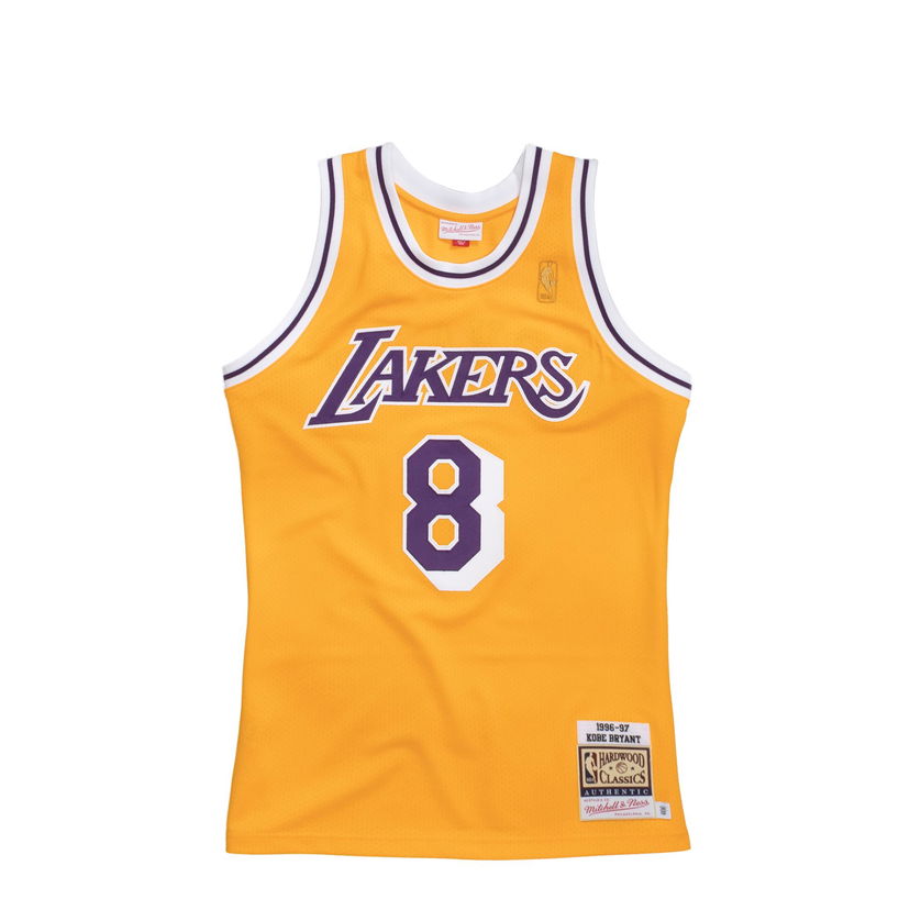 Dres Mitchell & Ness NBA AUTHENTIC JERSEY LOS ANGELES LAKERS HOME 1996-97 KOBE BRYANT #8 Rumena | AJY4GS18091-LALLTGD96KBR