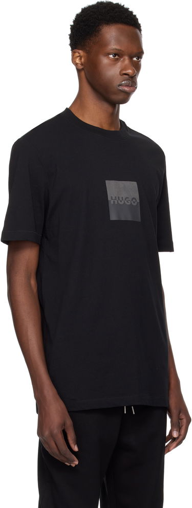 Majica BOSS Hugo Cotton Jersey Split Logo T-Shirt Črna | 50542784, 1