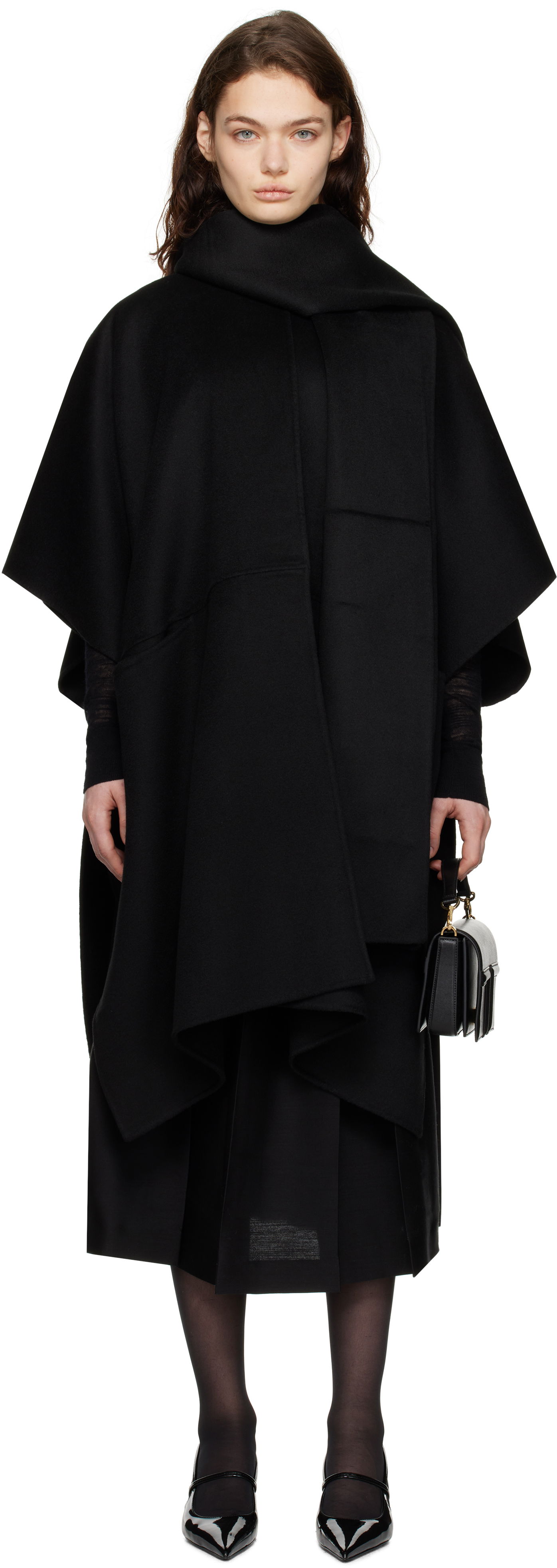Plašči TOTEME TOTEME Doublé Scarf Coat Črna | 251-WRO4321-FB0006, 0