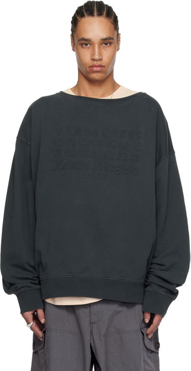 Pleteni pulover Maison Margiela Maison Margiela Embroidered Sweatshirt Siva | S50GU0230 M25017, 0