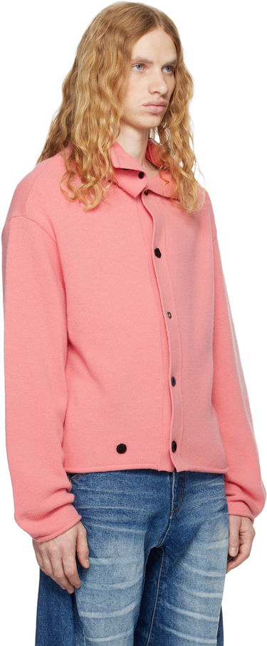 Pleteni pulover ADER ERROR Mock Neck Button Cardigan Roza | BN01FWKT0703PK, 1