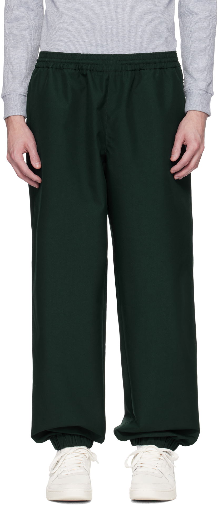 Trenirka Lacoste Lacoste Runway Oversized Twill Trousers Zelena | XH6770