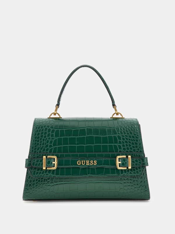 Torbica GUESS Sestri Croc Print Handbag Zelena | HWCX8985200, 0