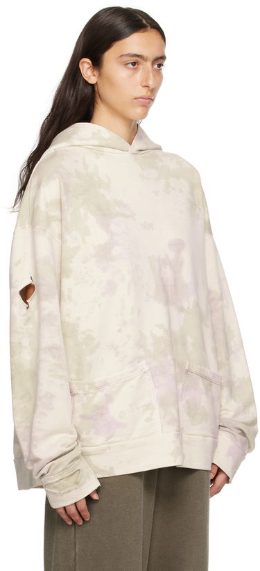 Pulover We11done Distressed Hoodie Bež | WD-TH3-23-758-U-IV, 1
