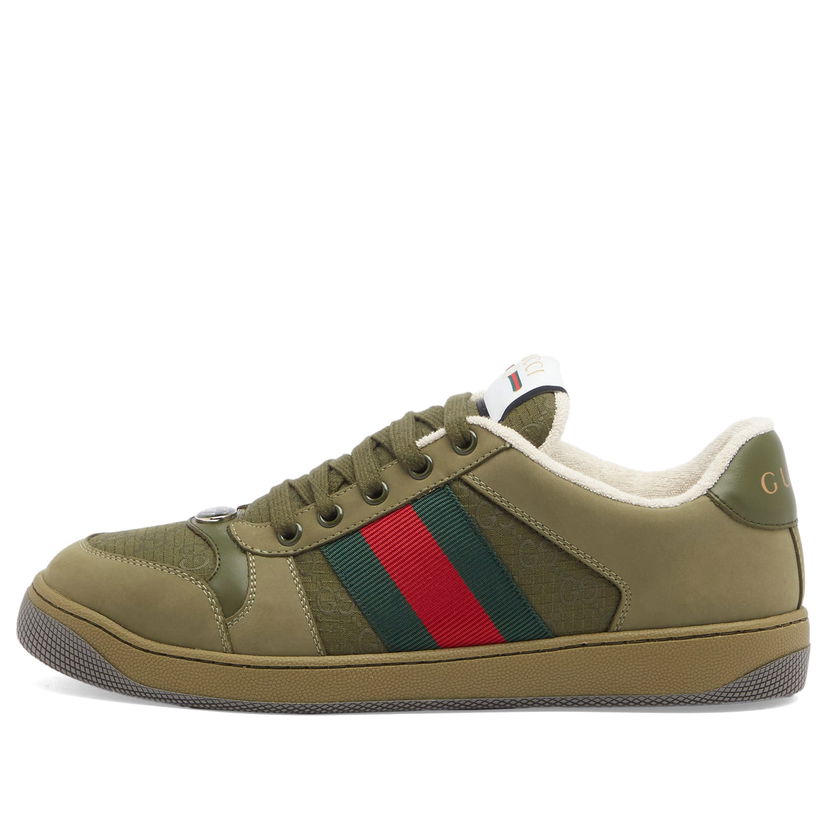 Superge in čevlji Gucci Screener Cotton Ripstop Sneaker Zelena | 576223-FAD94-3243