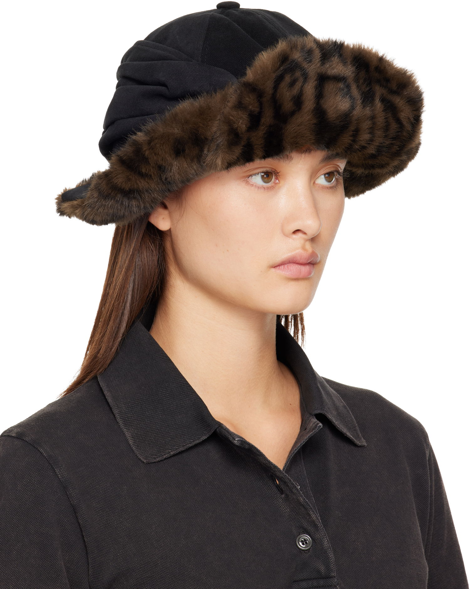 Kapa Andersson Bell Andersson Bell Faux Fur Leopard Print Ear Flap Cap Večbarvna | aaa500u, 1