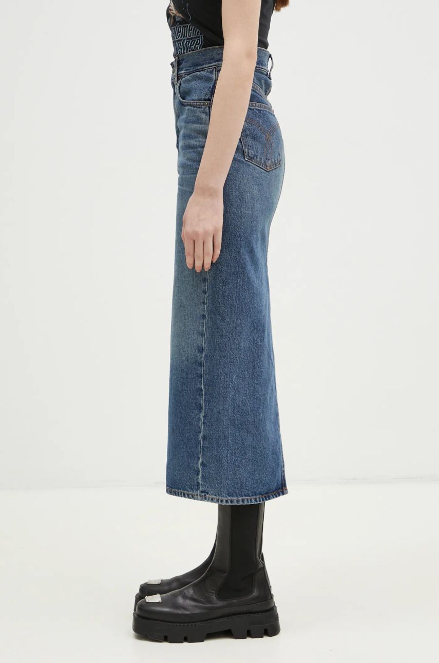 Krila Fiorucci Denim Midi Skirt Modra | W01FPDSK176DN01DN02, 1
