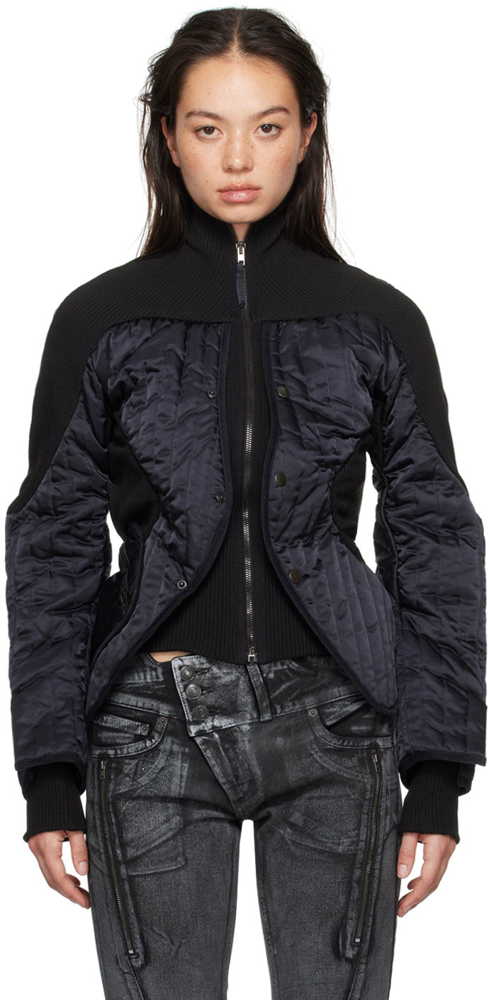 Bomber jakna Ottolinger Ottolinger Quilted Silhouette Jacket Črna | 1090605221