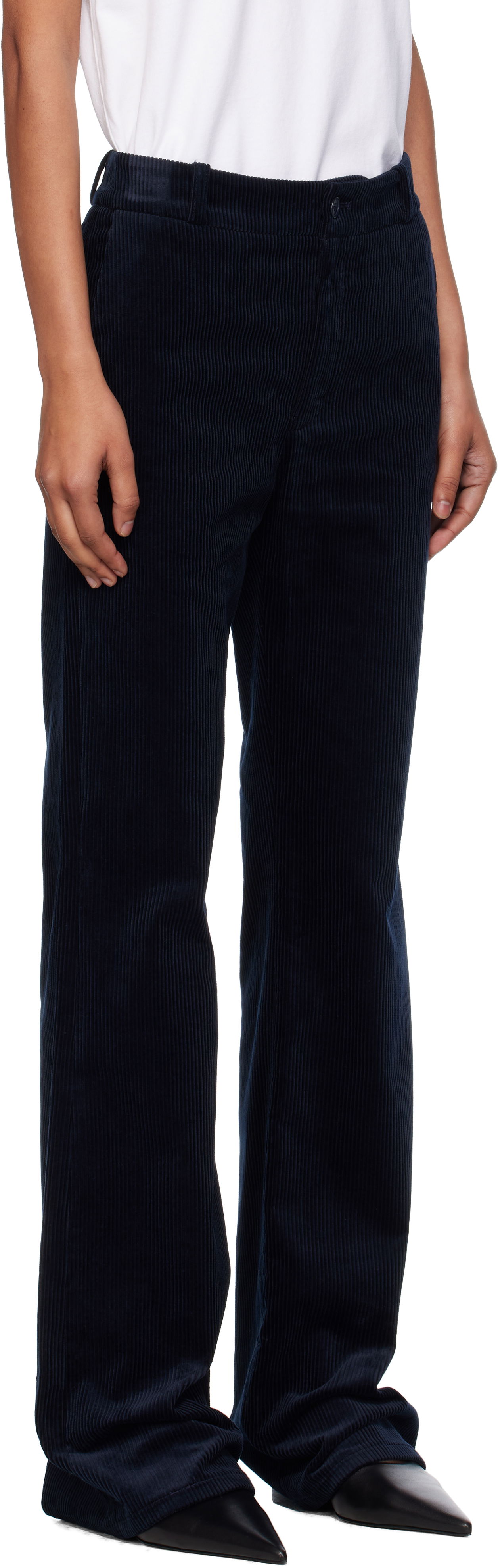 Hlače A.P.C. A.P.C. Rosemary Corduroy Flare Trousers Mornarica | COHBB-F08502, 1