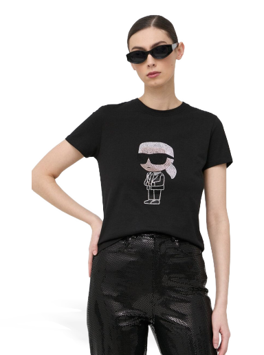 Majica KARL LAGERFELD Ikonik 2.0 T-Shirt Črna | 230W1770