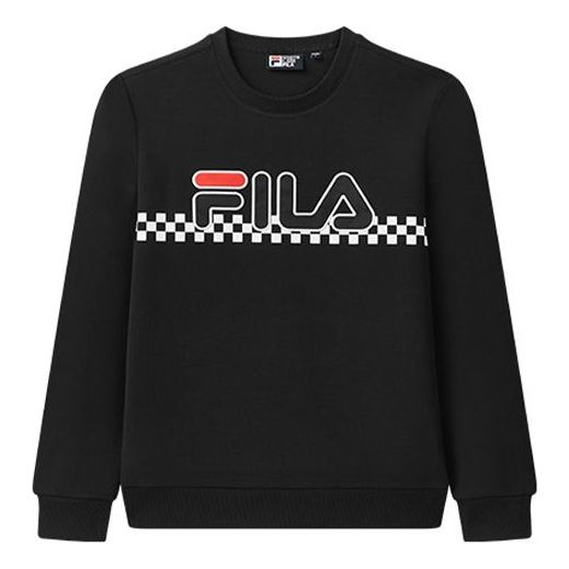 Pulover FILA FILA Logo Checkered Sweatshirt Črna | F61M048208F-NV