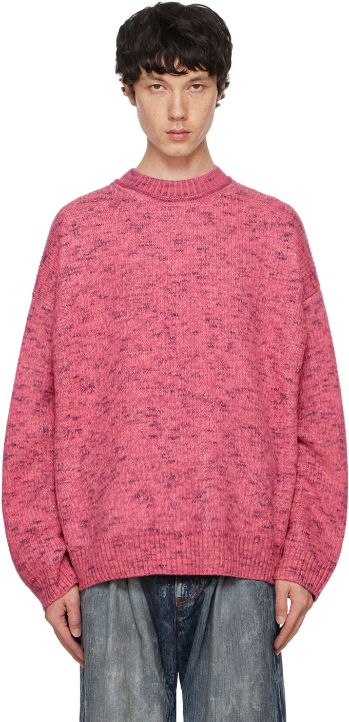 Pleteni pulover Acne Studios Jacquard Sweater Roza | B60344-