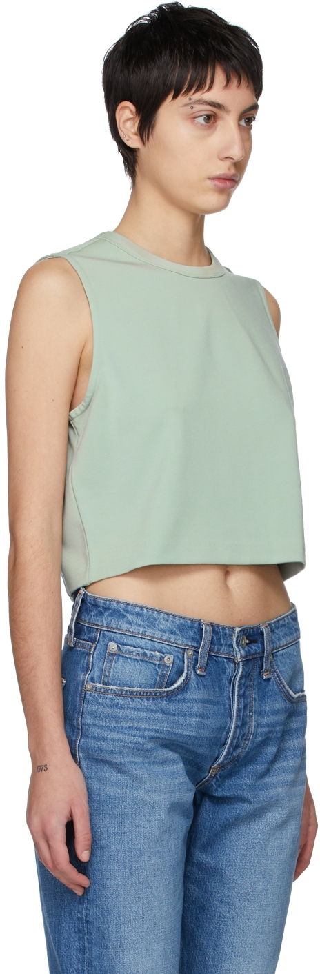 Majica brez rokavov rag & bone Rag & Bone Archetype Cropped Roxie Tank Top Zelena | WAW21HA023KL23, 1