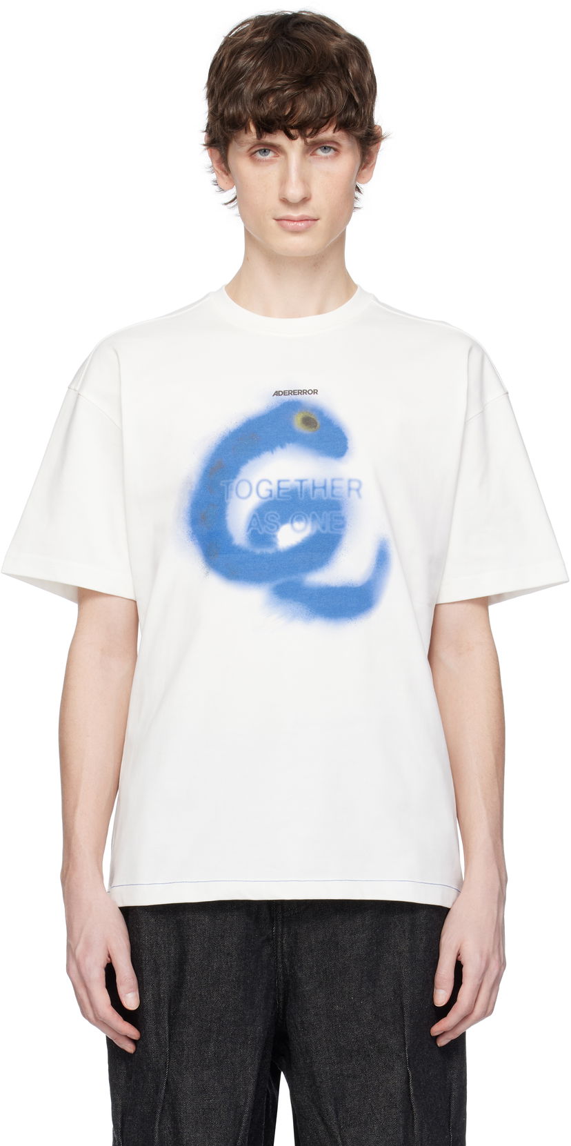 Majica ADER ERROR ADER error 0107 Together As One Graphic T-Shirt Bela | BO01SSTS0107OW
