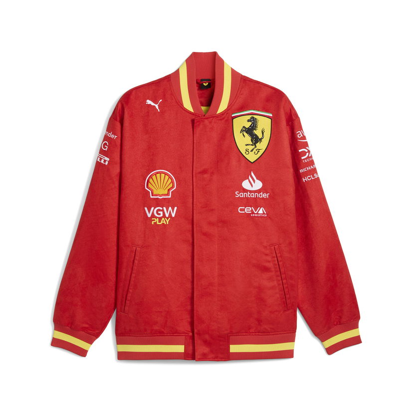 Bomber jakna Puma Scuderia Ferrari Team Men's Varsity Jacket Rdeča | 763606_01