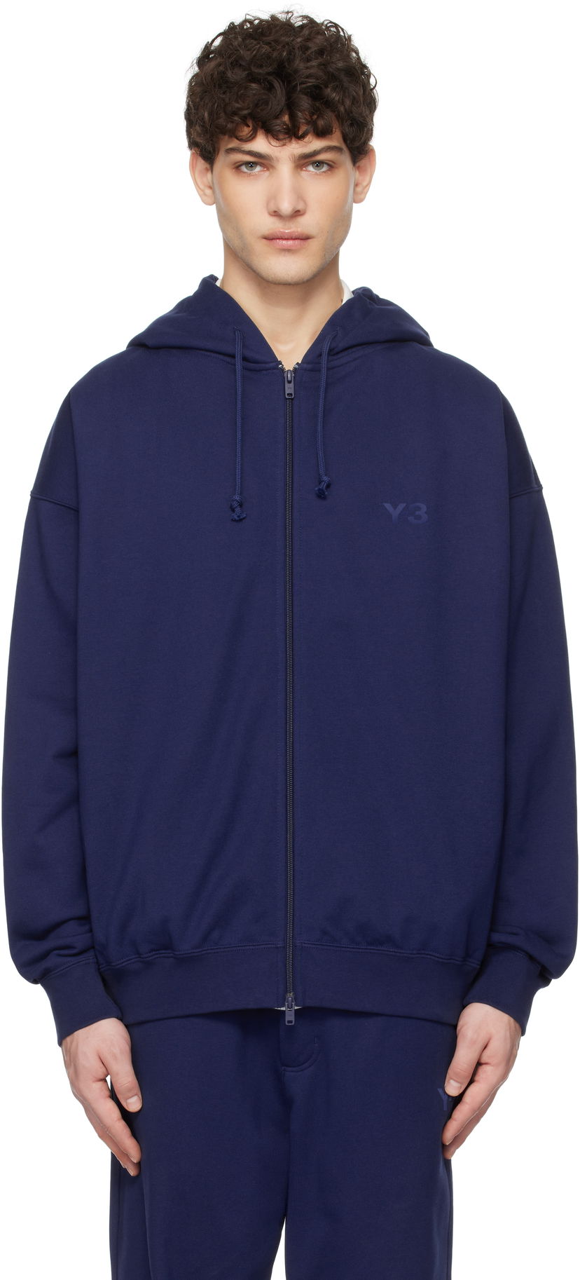 Pulover Y-3 Y-3 French Terry Zip Hoodie Mornarica | JM7839