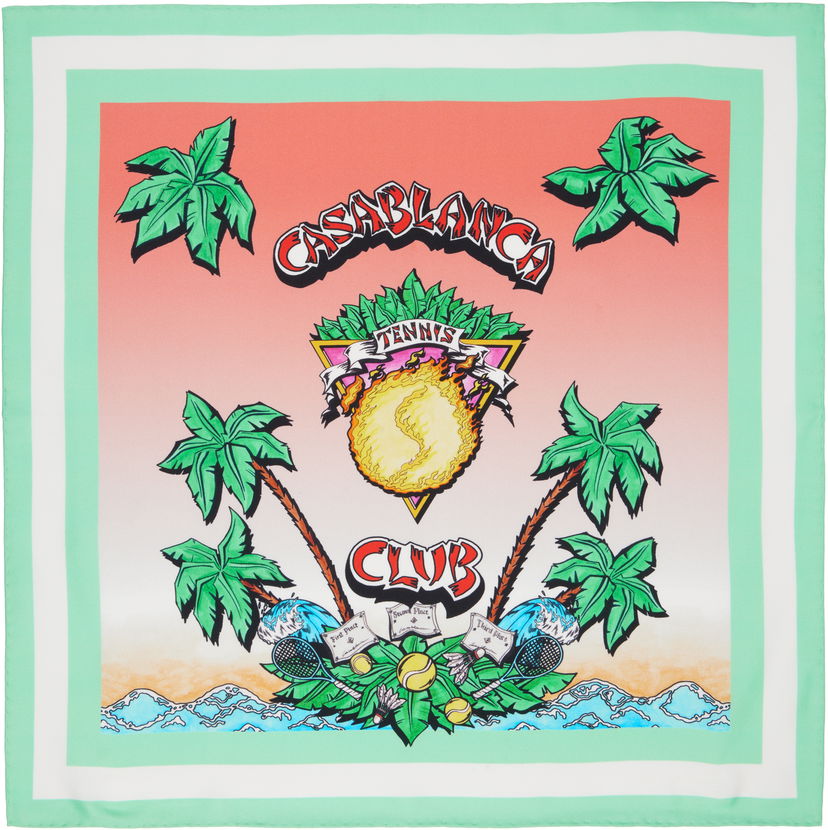 Šala Casablanca Casablanca 'Tennis Club' Silk Scarf Večbarvna | AS25-ACC-053-03