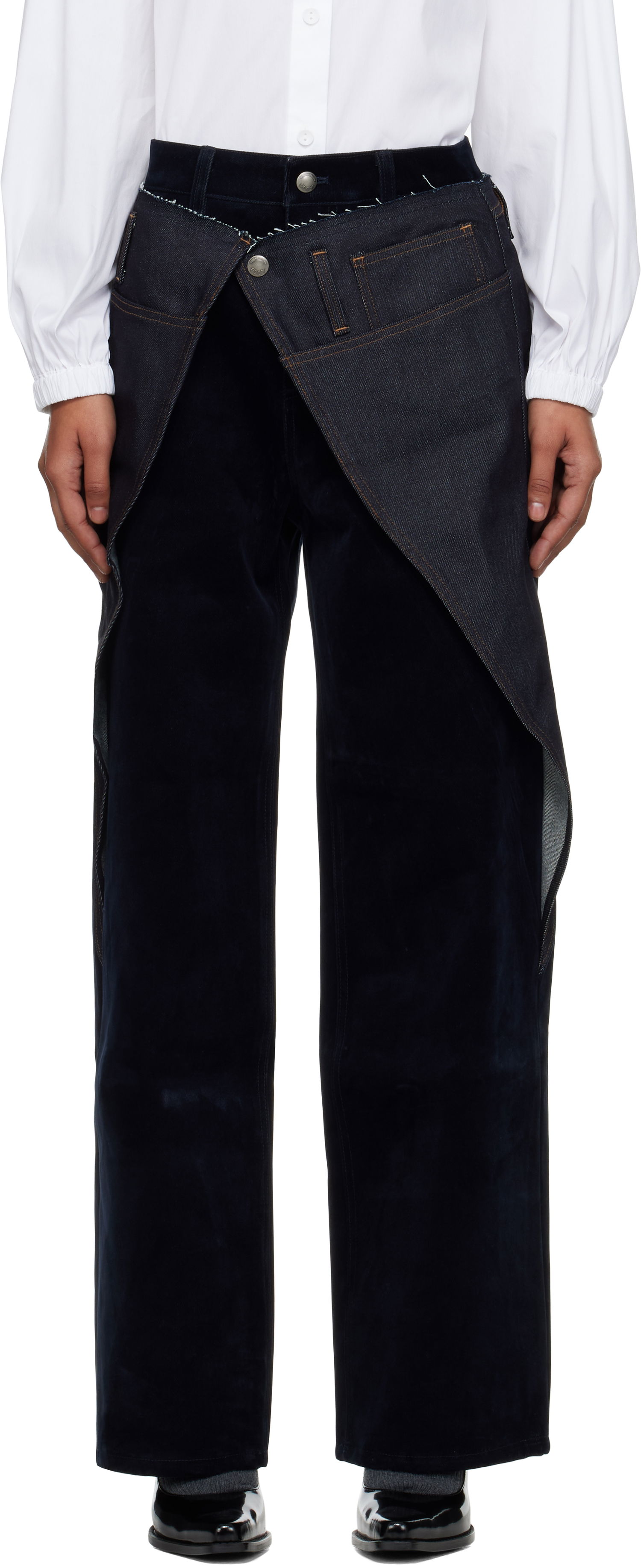 Kavbojke Andersson Bell Andersson Bell Zoe Wrap Jeans Mornarica | apa850w, 0