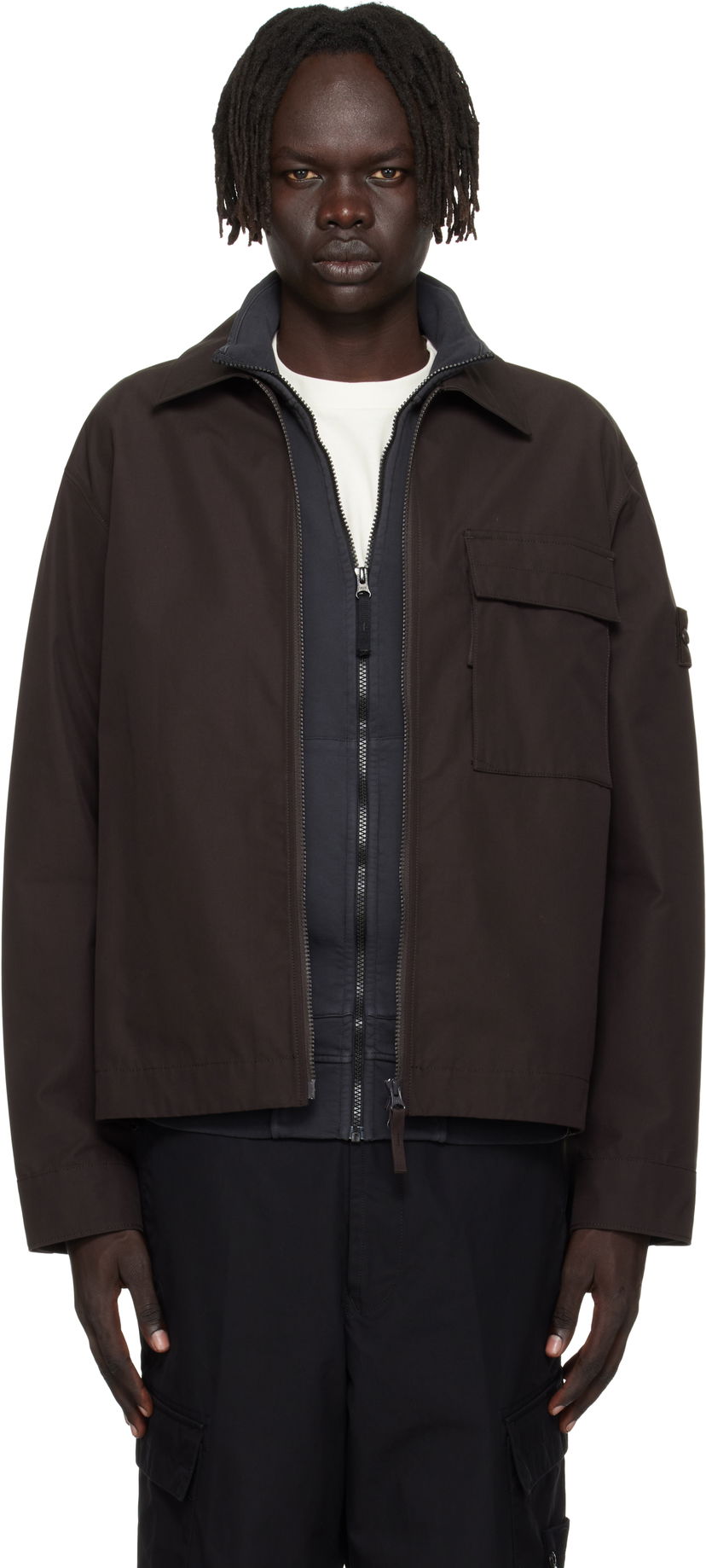 Jakna Stone Island Stone Island Weatherproof Canvas Overshirt Rjava | K2S15 1200018 S00F1