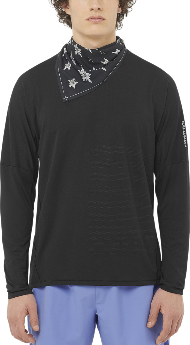 Majica Salomon Salomon Sense Aero Graphic Long Sleeve Tee Črna | lc2694-0