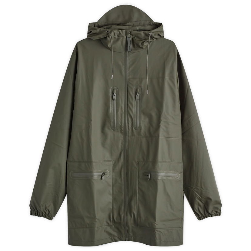 Parka Rains Cargo Long Jacket Zelena | 12060-03