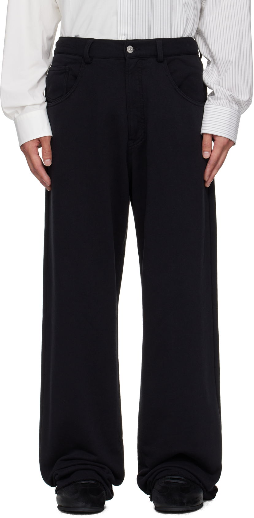 Hlače Maison Margiela MM6 Maison Margiela Cotton Sweatpant Trousers Črna | SH0KA0056 M25014