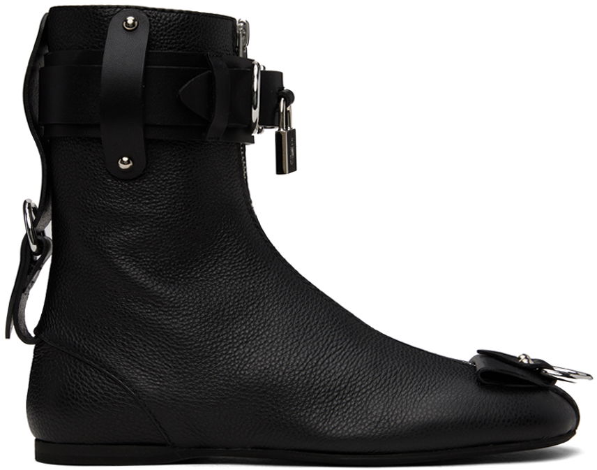 Oblačila JW Anderson JW Anderson Padlock Ankle Boots Črna | ANW41011A, 0