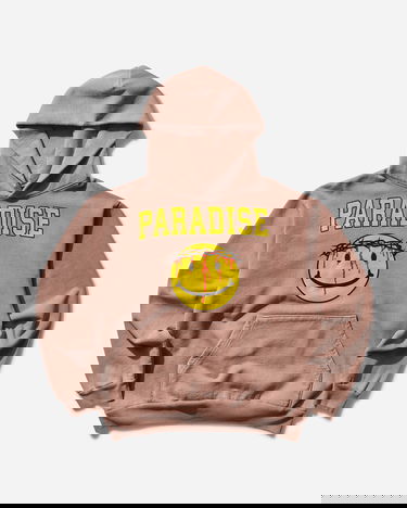 Pulover PARADIS3 Smiley Jesus Hoodie Rjava | PASMILEYHOOD 2, 1