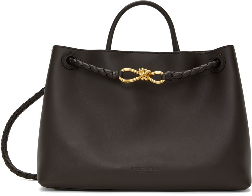 Tote bag Bottega Veneta Medium Andiamo Leather Shoulder Bag Črna | 810214 V4O92