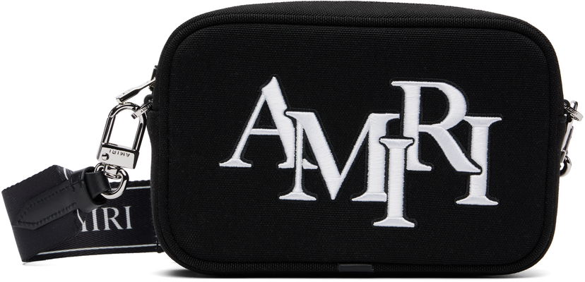 Torba za čez ramo AMIRI AMIRI Staggered Camera Bag Črna | AMBGCM1020