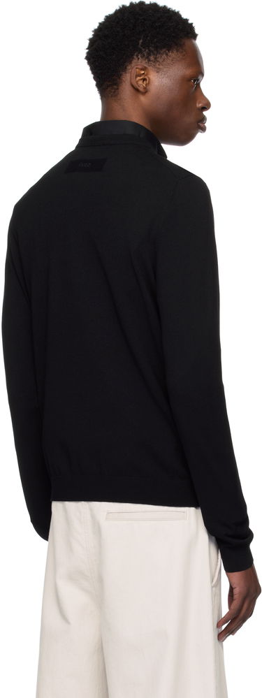 Pleteni pulover BOSS Crew Neck Soft Yarn Sweater Črna | 50532074, 3