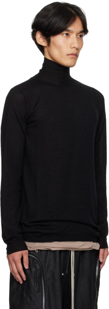 Pleteni pulover Rick Owens Rick Owens Concordians Level Turtleneck Sweater Črna | RU02E1624 WS, 1
