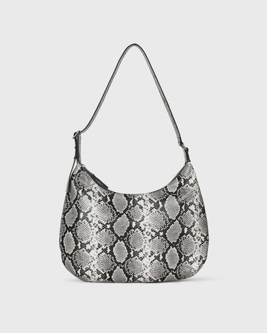 Torbica Samsoe Samsoe Snakeskin Print Shoulder Bag Večbarvna | F25200149-BLACK-WHITE-SNAKE, 0