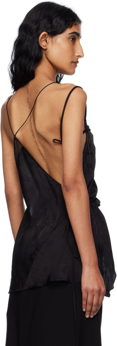Majica brez rokavov Ann Demeulemeester Vepa Ramage Jacquard Slip Top Črna | B0012832-FA611-099, 2