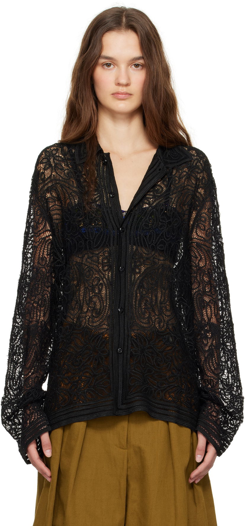Srajce Bode Threadwork Long Sleeve Črna | MRF24SH011