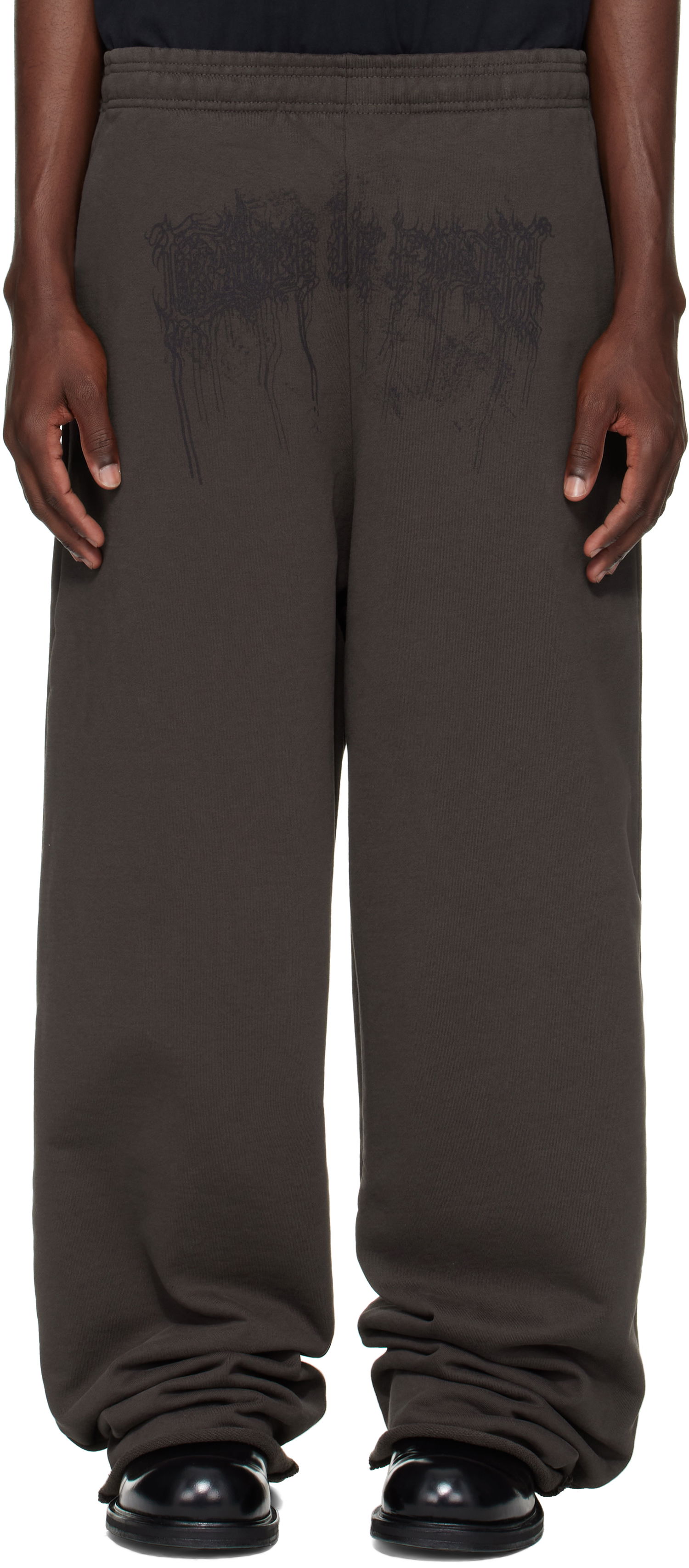 Trenirka VETEMENTS Vetements Cradle of Filth Dripping Logo Baggy Sweatpants Siva | UCF76SP450C, 0