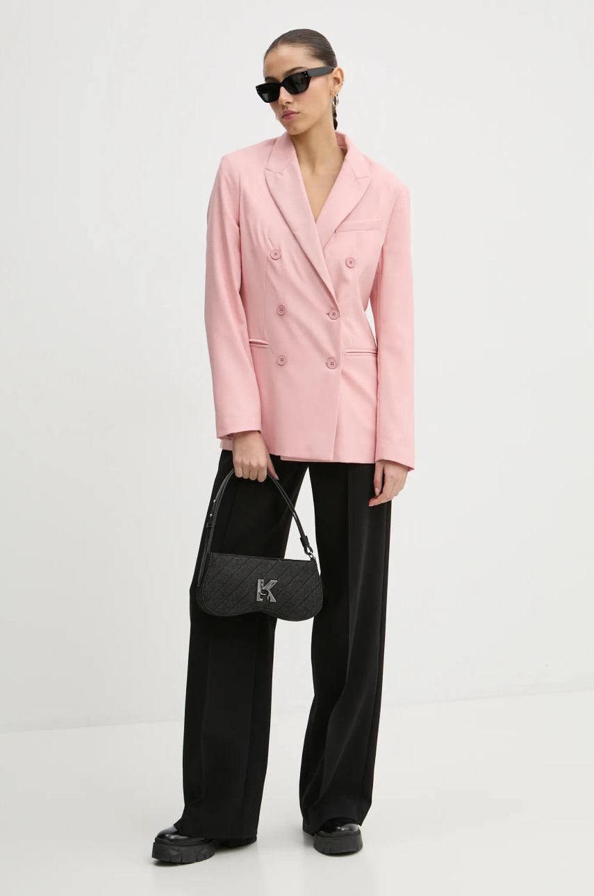 Jakna Fiorucci Fiorucci Double-Breasted Blazer Roza | W01FMBDO059WO01PN02, 1