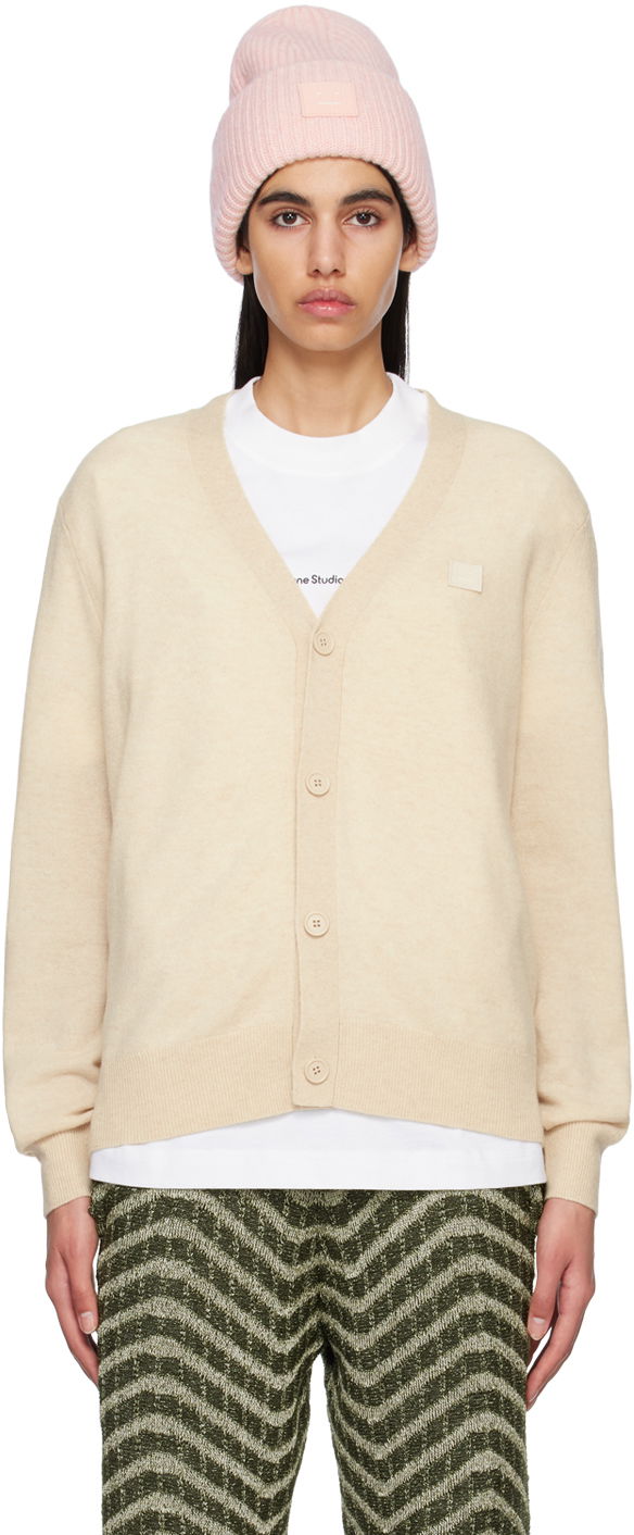 Pleteni pulover Acne Studios Patch Cardigan Bež | C60038-, 0
