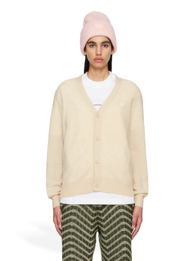Pleteni pulover Acne Studios Patch Cardigan Bež | C60038-