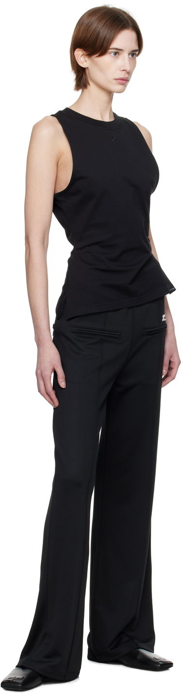 Majica brez rokavov Courrèges Courrèges Fitted Tank Top Črna | 125JDE094JS0107, 3
