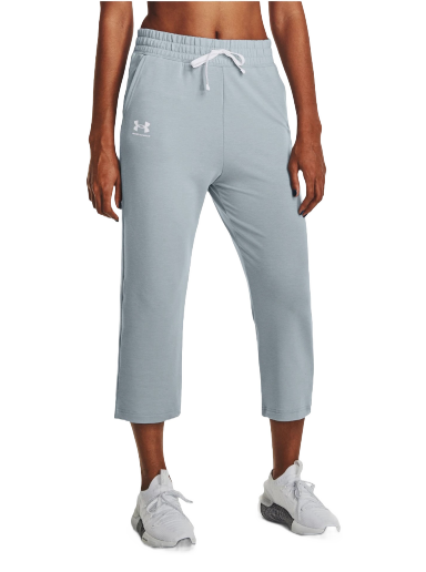 Trenirka Under Armour Rival Terry Flare Crop Pants Modra | 1377000-465