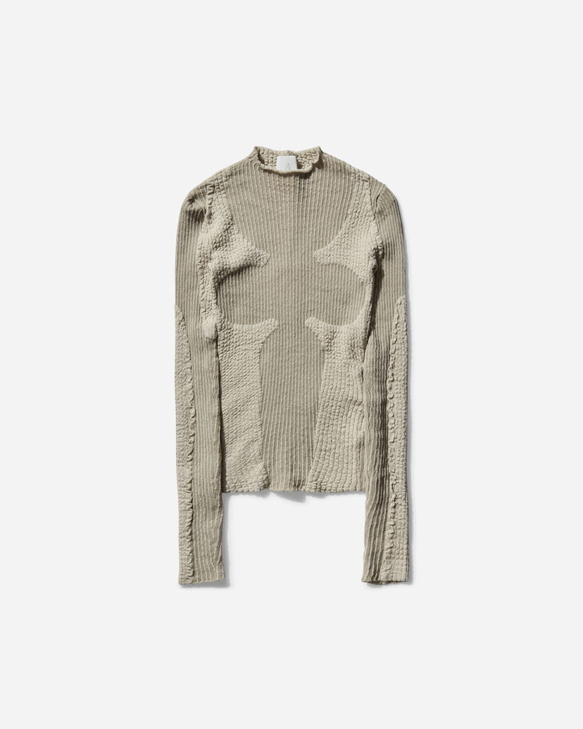 Pleteni pulover ROA Wavy Longsleeve Top Bež | RBWW022YA10 BEG0002
