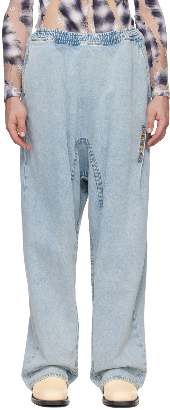 Kavbojke Y/PROJECT Blue Souffle Jeans Modra | 207PA012