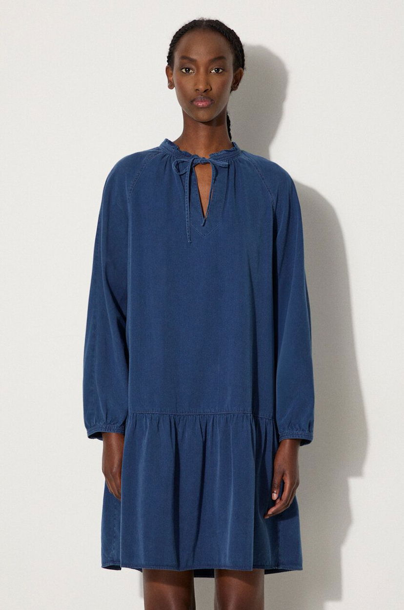 Obleke A.P.C. Robe Natalia Mini Dress Modra | COEYL.F05944