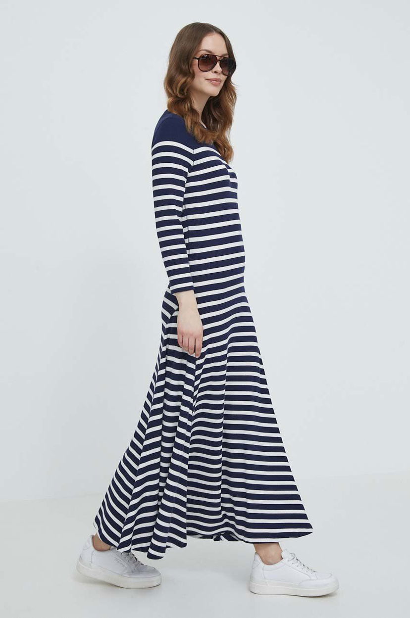 Obleke Polo by Ralph Lauren Maxi Dress Modra | 211924266
