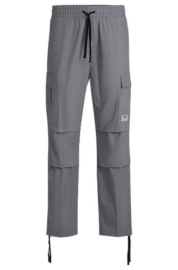 Cargo hlače BOSS Relaxed Fit Cargo Trousers Siva | 50517923