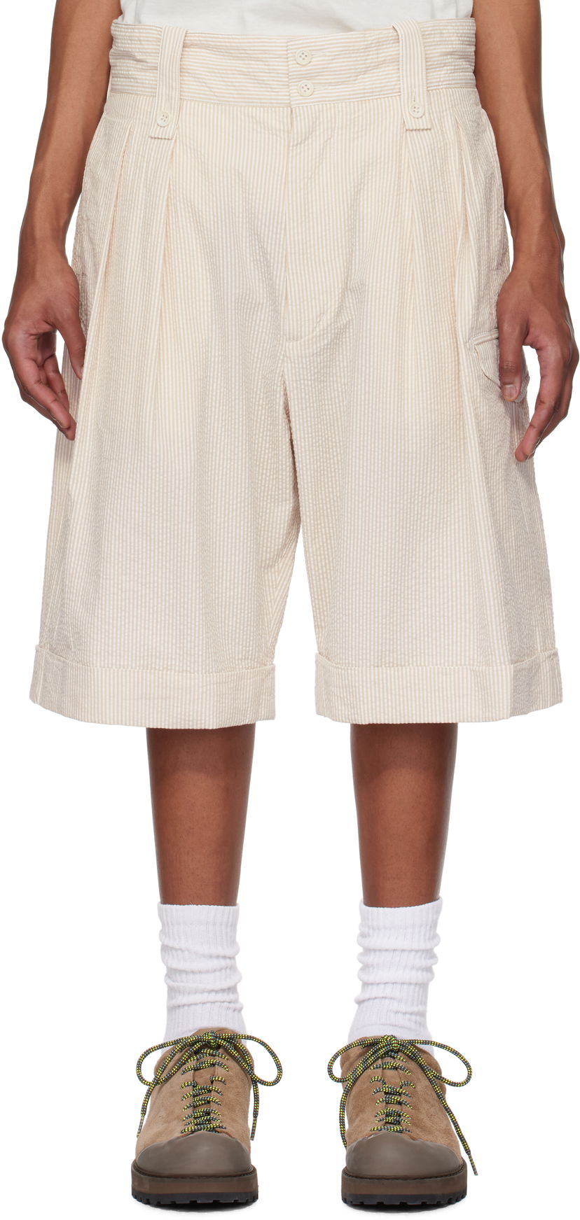 Kratke hlače Engineered Garments Engineered Garments Gurkha Seersucker Shorts Bež | 25S1E005