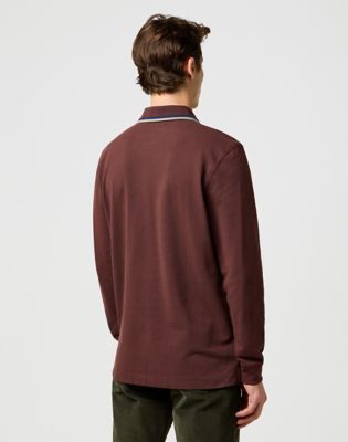 Polo majica Wrangler Wrangler Long Sleeve Polo Shirt Bordo | 112371508:XXL