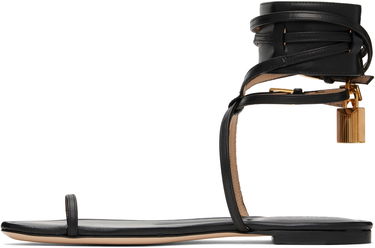 Modni dodatki Tom Ford TOM FORD Soft Calf Ankle Wrap Sandals Črna | W3669-LCL002G, 2