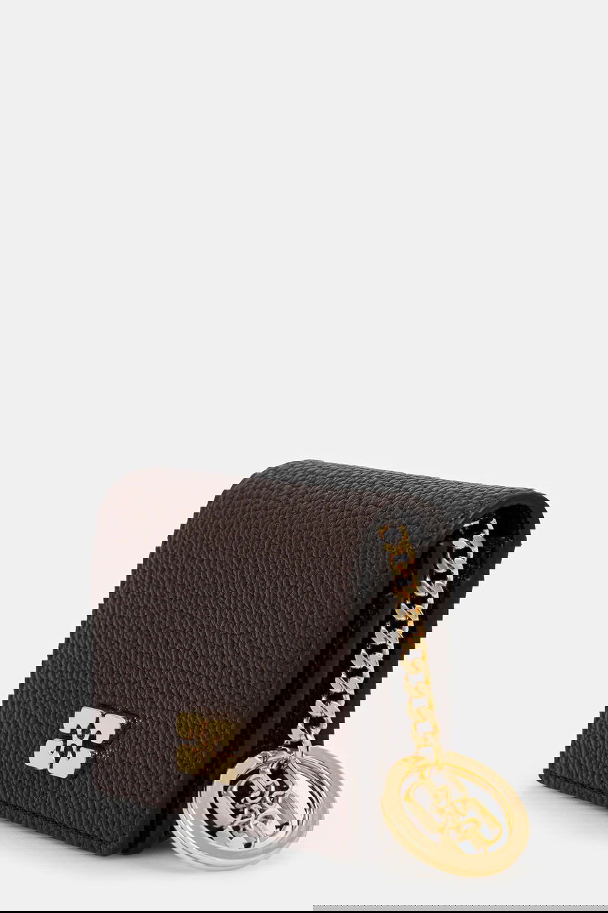 Denarnica GANNI Grained Flap Card Holder with Keychain Rjava | A7279, 1